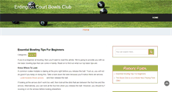 Desktop Screenshot of erdingtoncourtbowlsclub.com